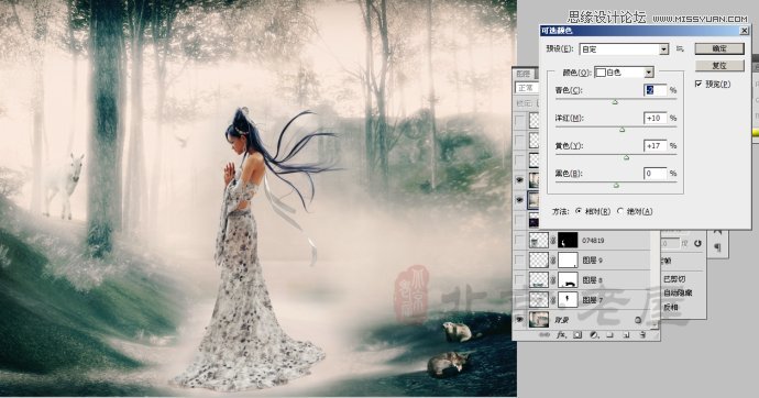 Photoshop创意合成梦幻丛林中CG美女,PS教程
