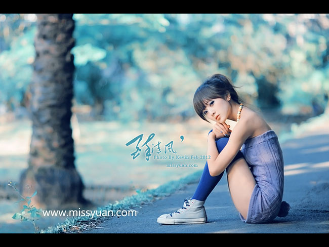 Photoshop调出街上美女人物阿宝色肤色效果