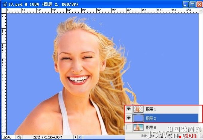 Photoshop抠图教程:通道抠色差较大的发丝,PS教程