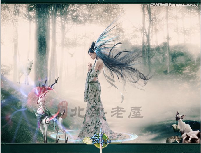 photoshop创意合成梦幻丛林中CG美女,PS教程