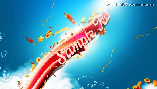photoshop轻松设计3D水果效果艺术字教程,PS教程