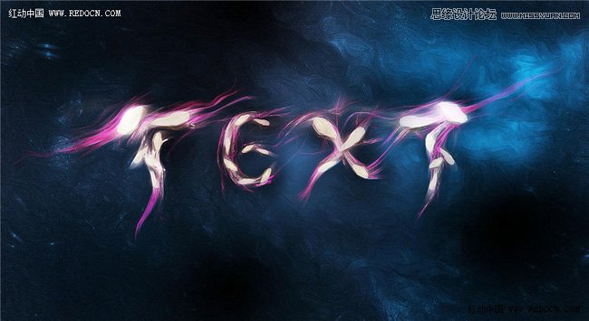 photoshop使用画笔工具制作绚丽艺术字,PS教程