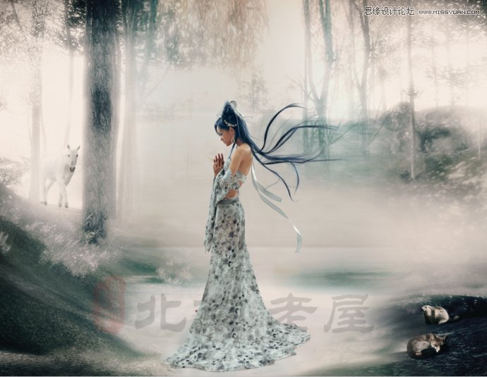 Photoshop创意合成梦幻丛林中CG美女,PS教程