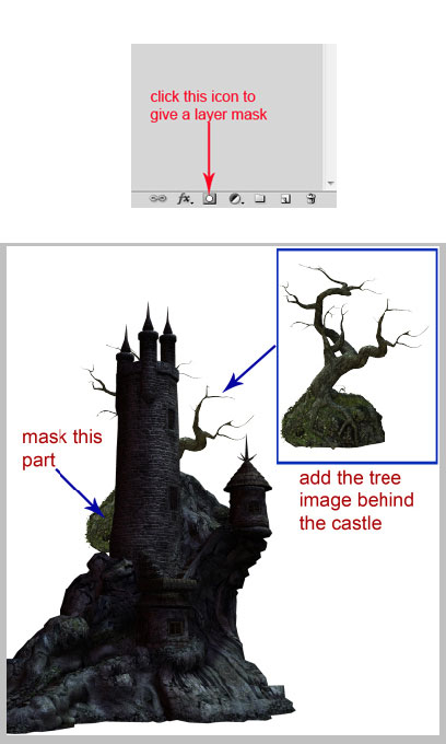 Photoshop合成月色下的恐怖城堡
