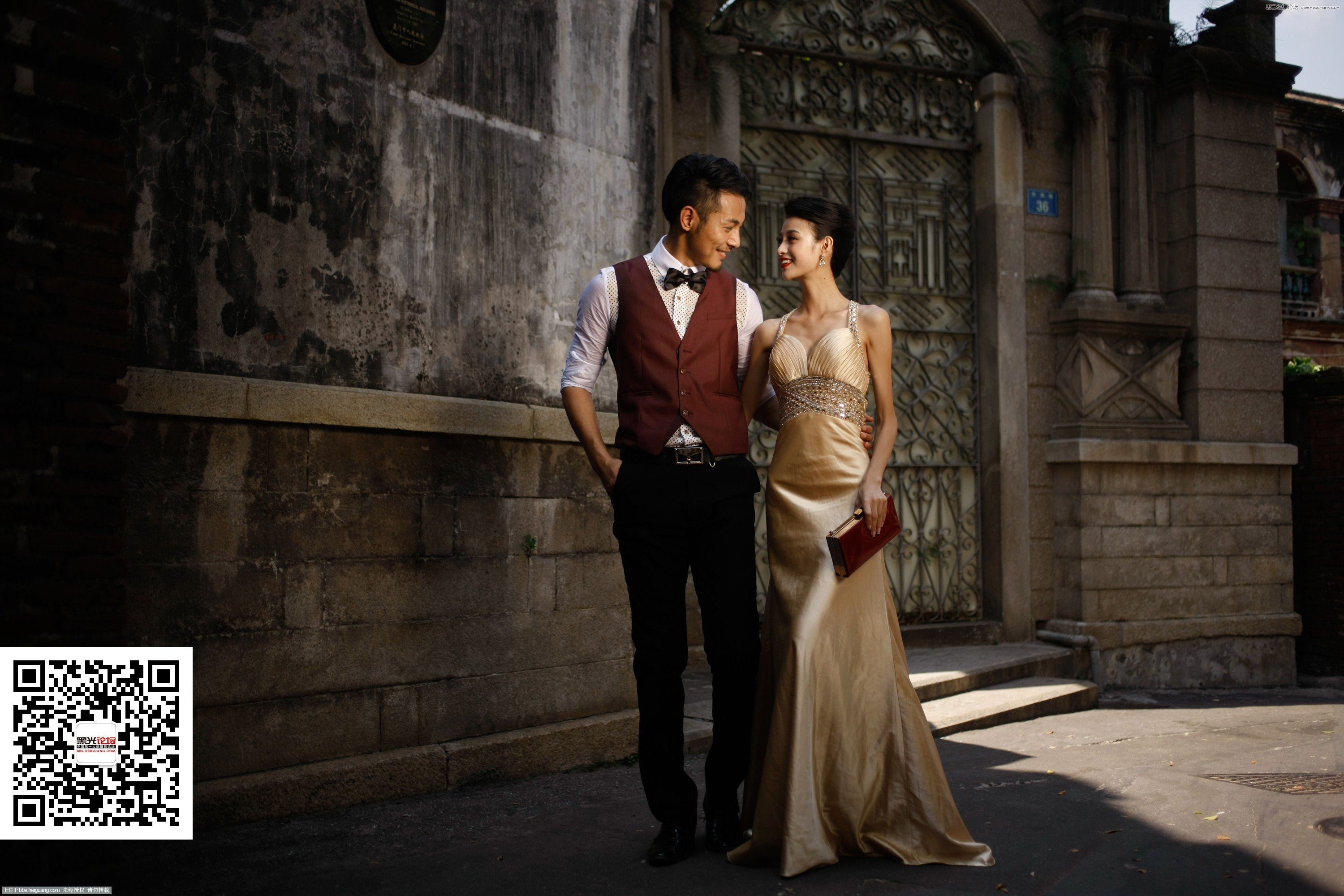 Photoshop调出外景婚片惊艳的冷色效果,PS教程