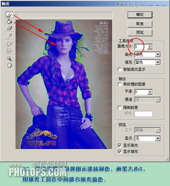 Photoshop使用抽出滤镜精细抠出人物发丝,PS教程