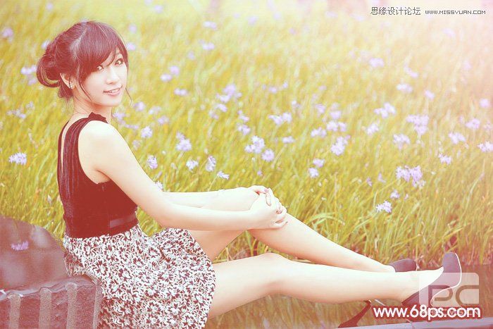photoshop调出美女照片柔柔的淡黄色调,PS教程