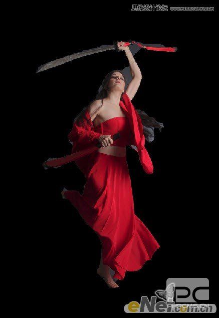 Photoshop打造绚丽梦幻效果的美女武士