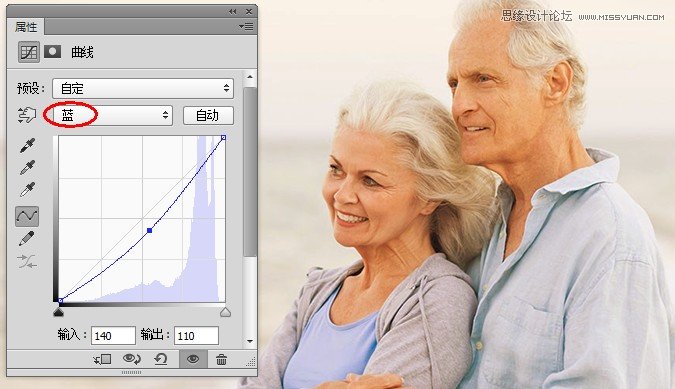 Photoshop巧用曲线调出人像照片复古效果,PS教程