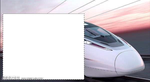 Photoshop制作超酷的火车头冲出画面效果,PS教程