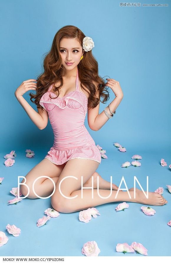 Photoshop把美女照片转成唯美手绘效果