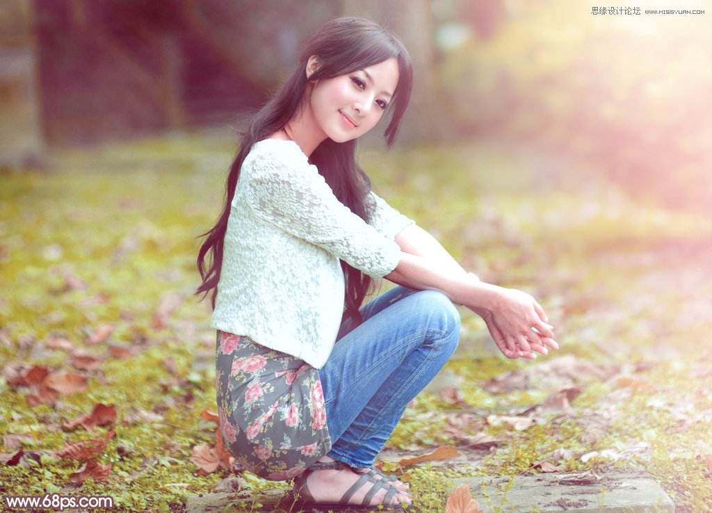 photoshop调出美女照片唯美的暖色效果,PS教程
