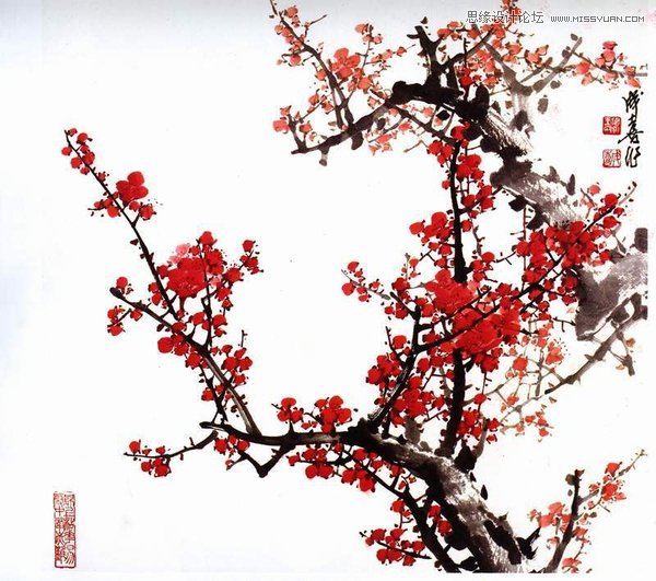 Photoshop巧用通道工具快速抠出中国风梅花,PS教程