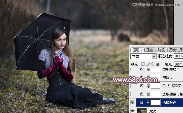 Photoshop调出外景女孩唯美的暖色调网