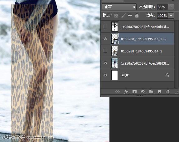 Photoshop简单的给美女照片添加豹纹图案,PS教程