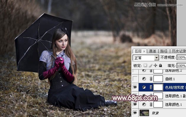 Photoshop调出外景女孩唯美的暖色调网