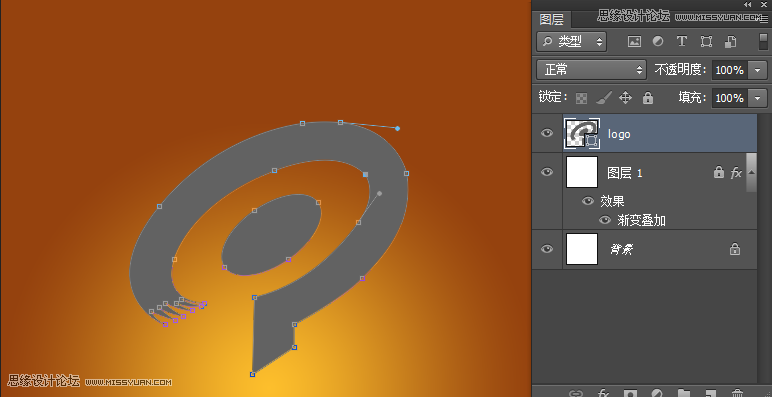 Photoshop制作金色质感的立体图标效果,PS教程