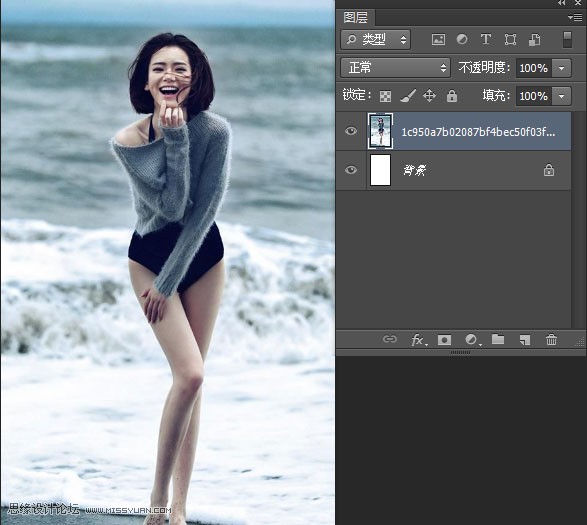 Photoshop简单的给美女照片添加豹纹图案,PS教程