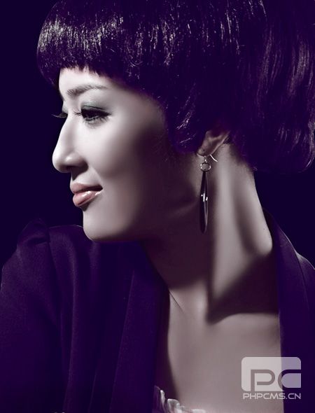 photoshop调出人像图片超酷的质感暗紫色
