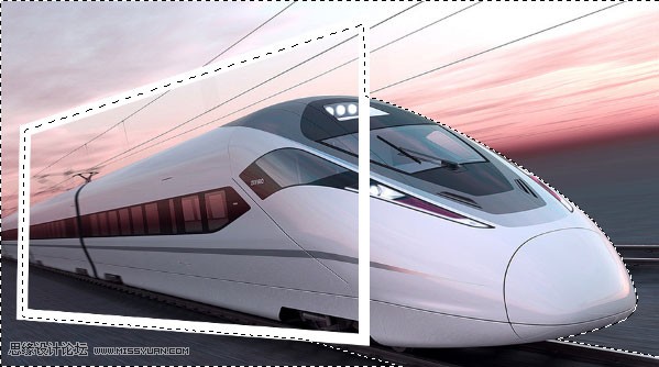 Photoshop制作超酷的火车头冲出画面效果,PS教程