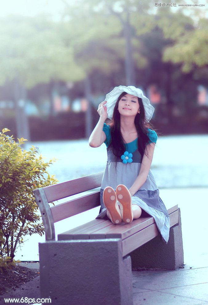 photoshop调出果子照片韩系淡蓝色调,PS教程