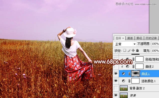 PS人物调色调出唯美LOMO逆光效果的外景人像照片