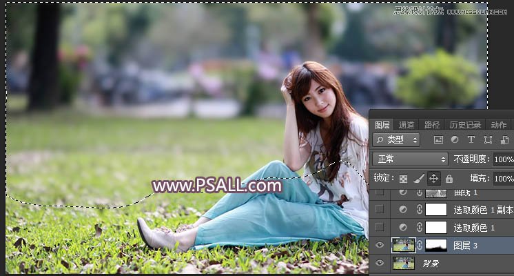 Photoshop给外景人像照片添加唯美光线效果,PS教程,