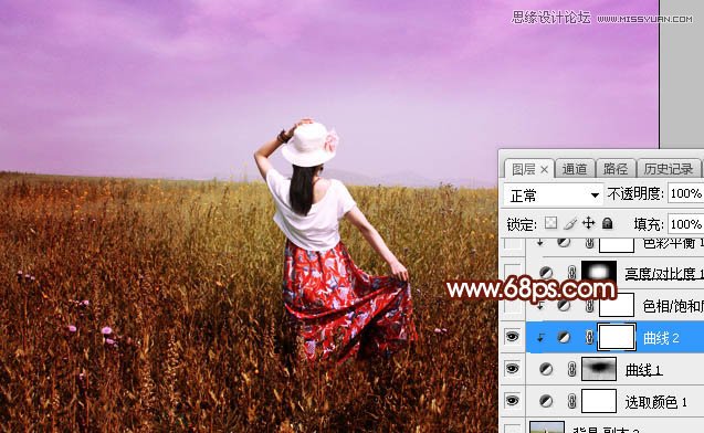PS人物调色调出唯美LOMO逆光效果的外景人像照片