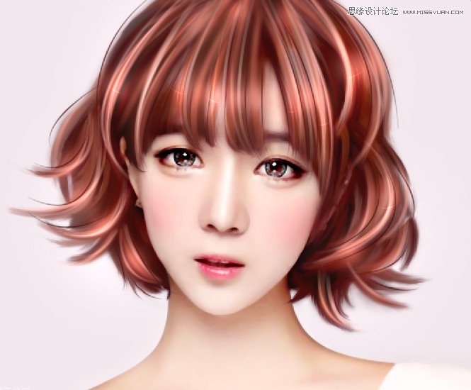 photoshop快速把美女照片转成唯美手绘效果
