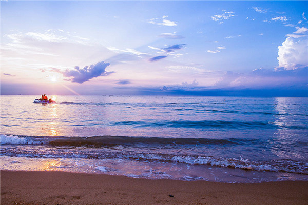 Photoshop给海边码头照片添加夕阳云彩效果
