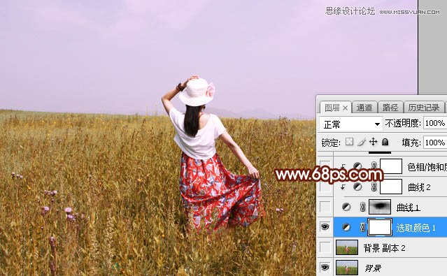 PS人物调色调出唯美LOMO逆光效果的外景人像照片