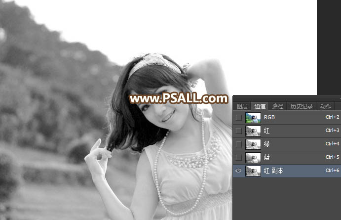 Photoshop巧用钢笔和通透给外景美女人像抠图,PS教程,