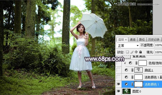 Photoshop调出林中果子照片暗色逆光效果图