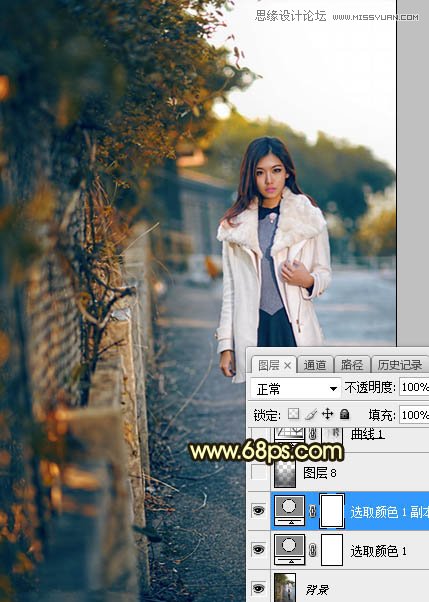 PS美化给美女照片添加夕阳阳光效果教程