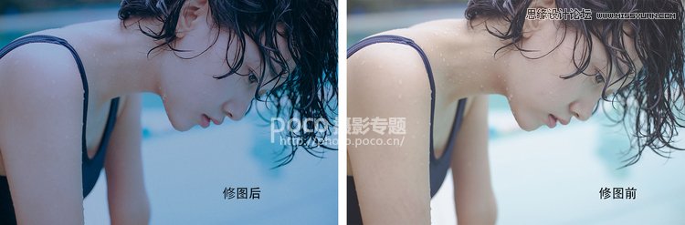 Photoshop调出冷色艺术效果的夏季人像照片