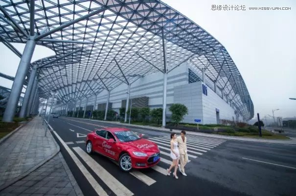 Photoshop调出外景婚片和建筑照片质感效果