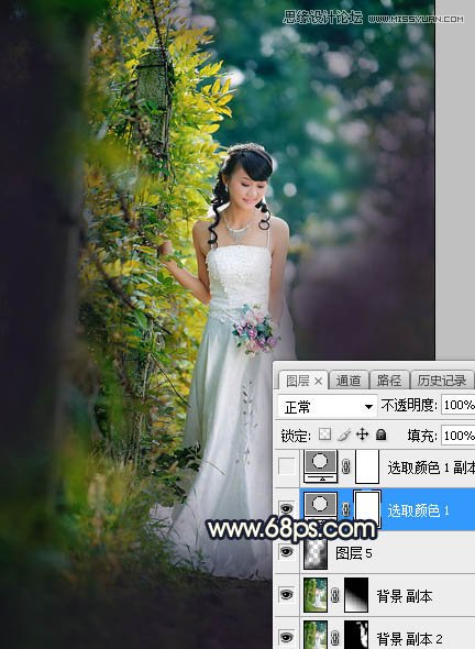 Photoshop给外景人像照片甜美高光唯美效果