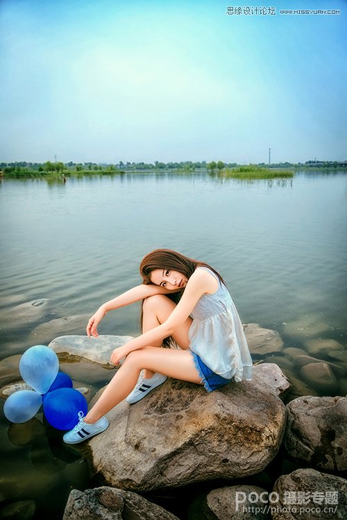 Photoshop调出外景人像色彩清新的电影效果