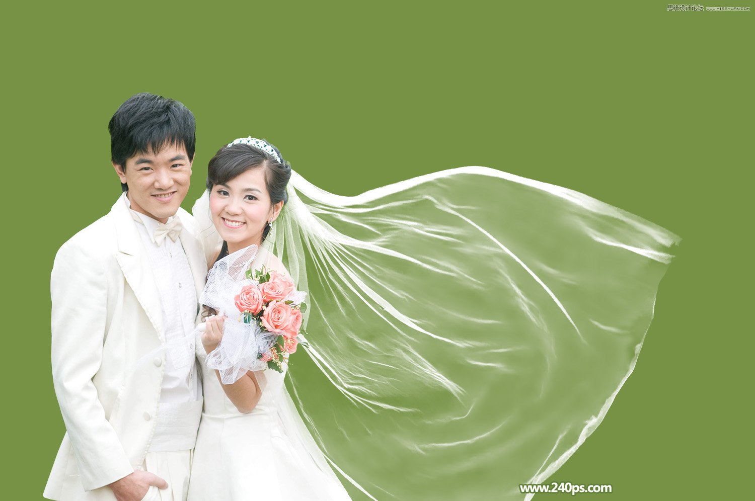 Photoshop详细解析透明婚纱的抠图方法