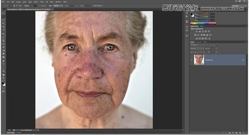 Photoshop详细解析老年人皮肤美白修饰教程