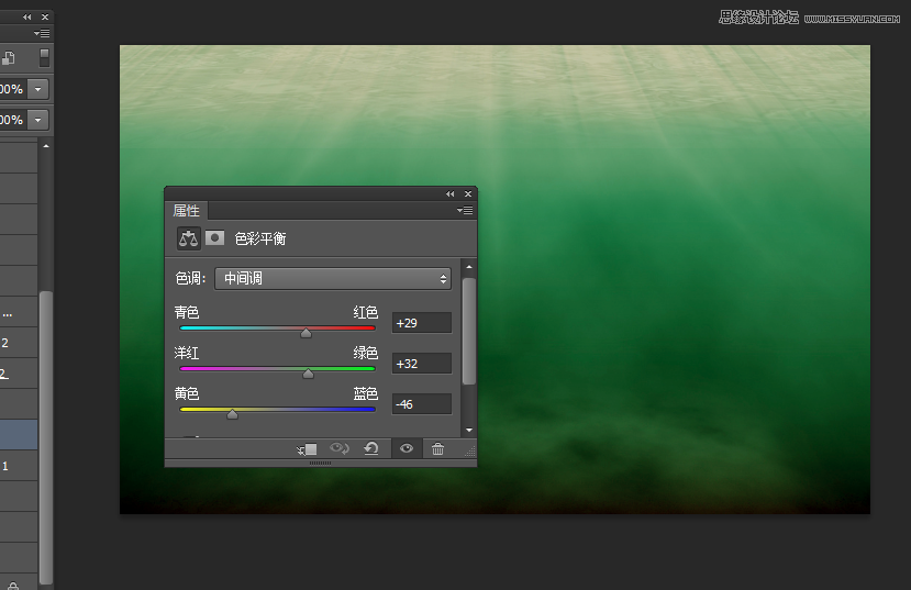 Photoshop合成唯美风格的人像水中漂浮场景