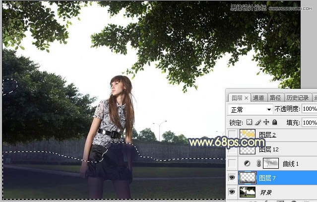 Photoshop给外景照片添加夕阳美景效果图