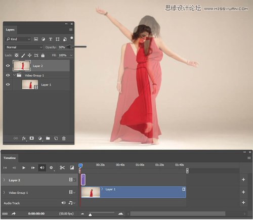 Photoshop合成创意风格的人像幻影效果