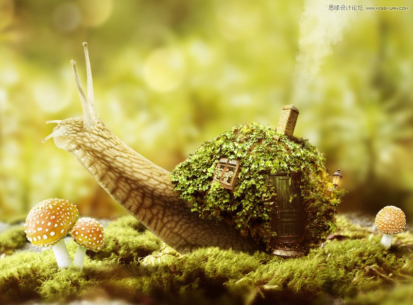 使用Photoshop合成创意主题风格的蜗居场景图