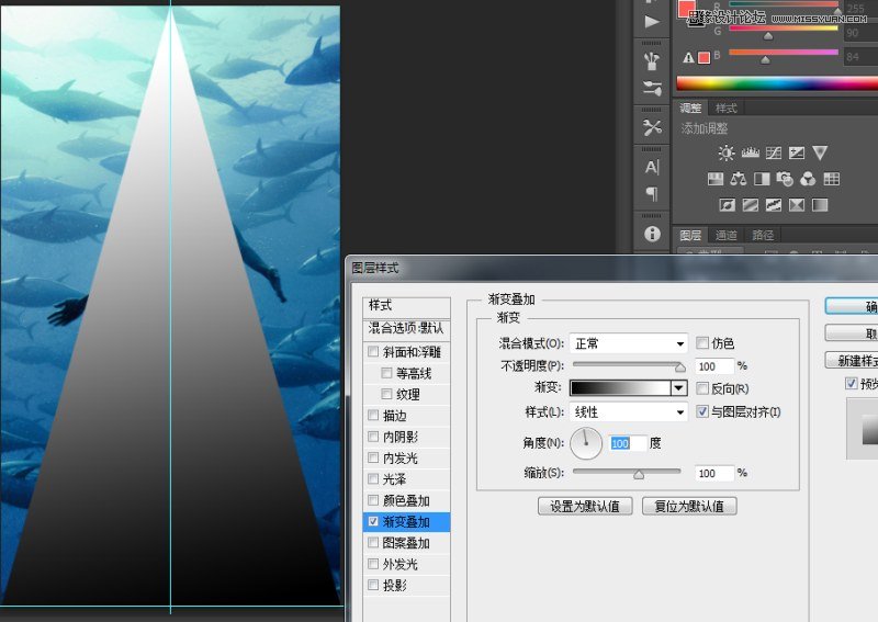Photoshop通过透明三角形提高图片的格调