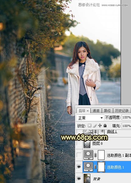 PS美化给美女照片添加夕阳阳光效果教程