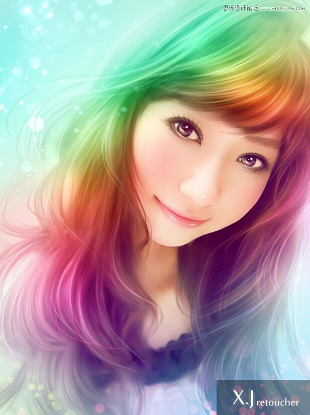 Photoshop制作绚丽的人像转手绘效果图