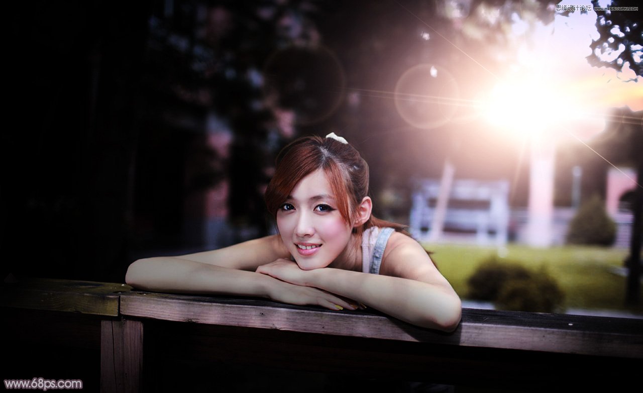 photoshop给人像照片添加梦幻星光装饰效果