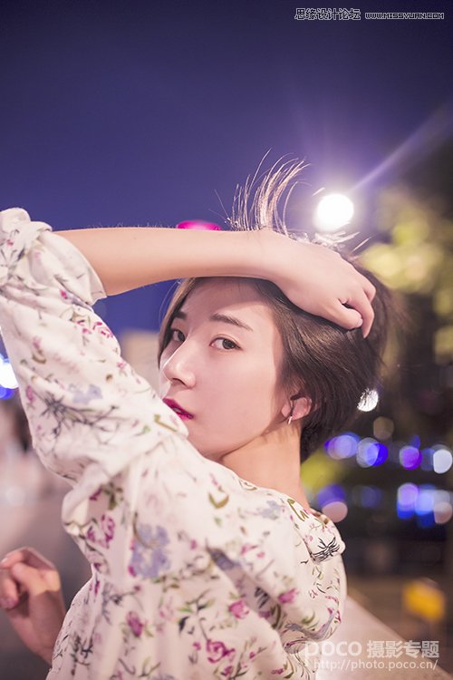 Photoshop调出通透柔和的夜景偏黄色人像