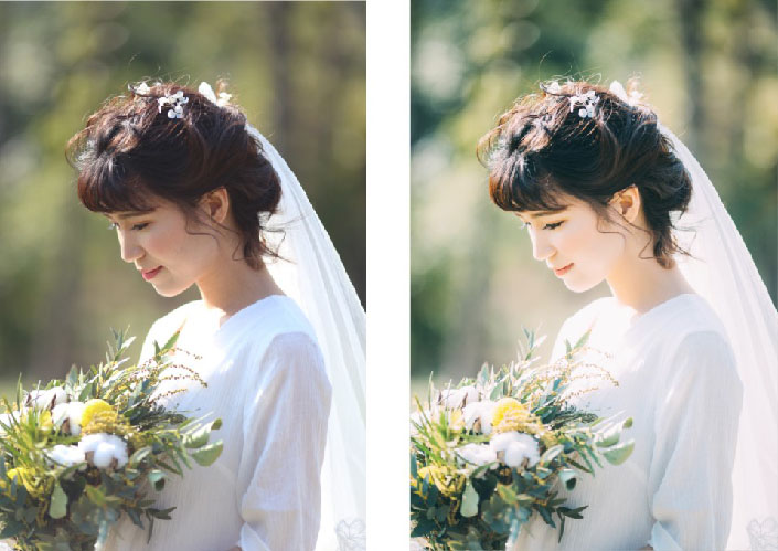 Photoshop调出婚纱照片阿宝色通透肤色效果,PS教程,